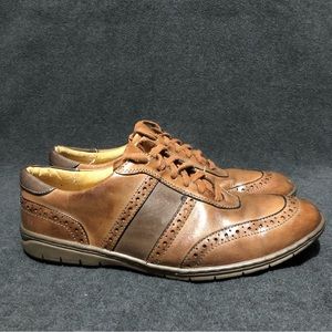Sandro Moscoloni Norris Shoes Men’s Tan Brown Oxford Casual Sneaker Size 9.5M